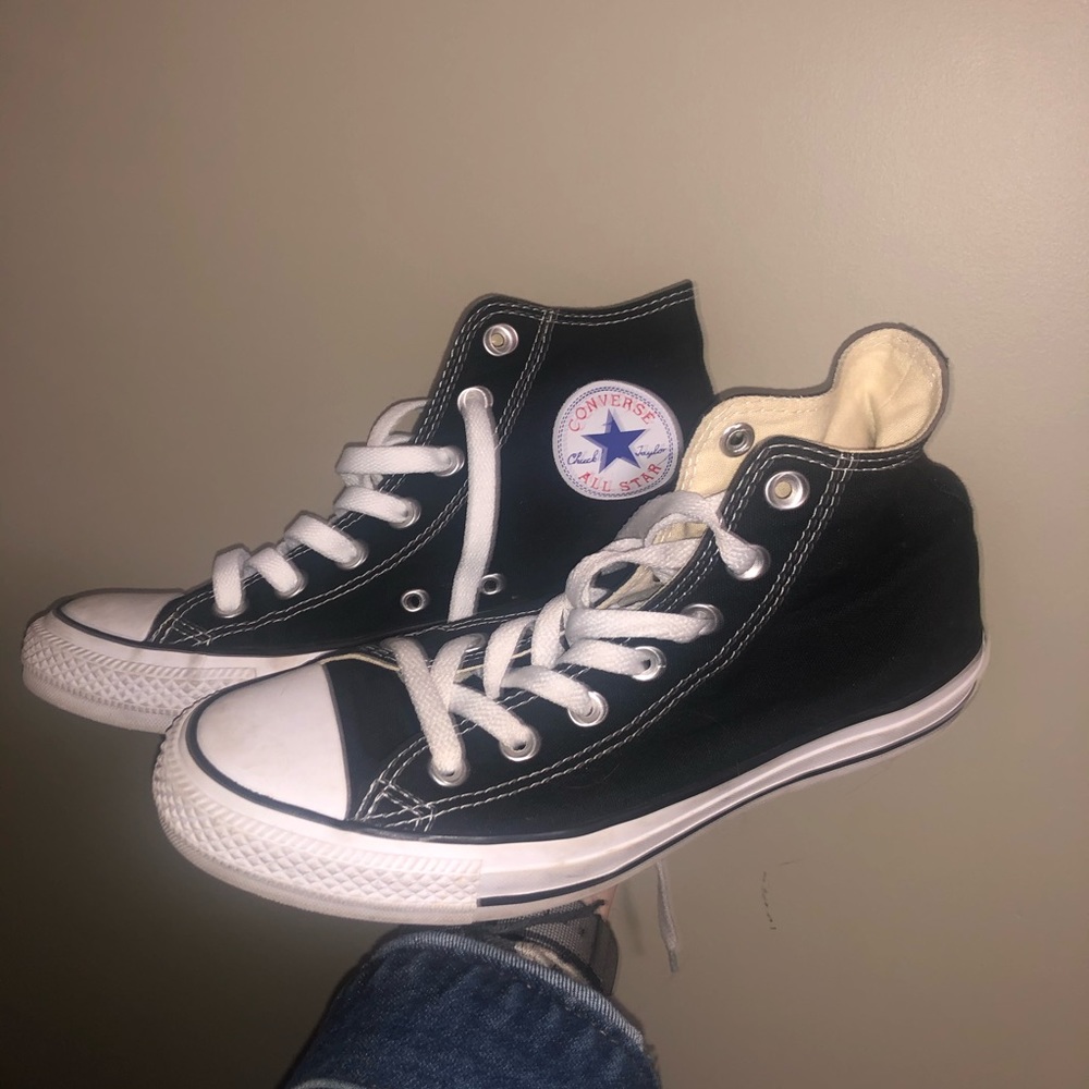 Black and White High Top Converse